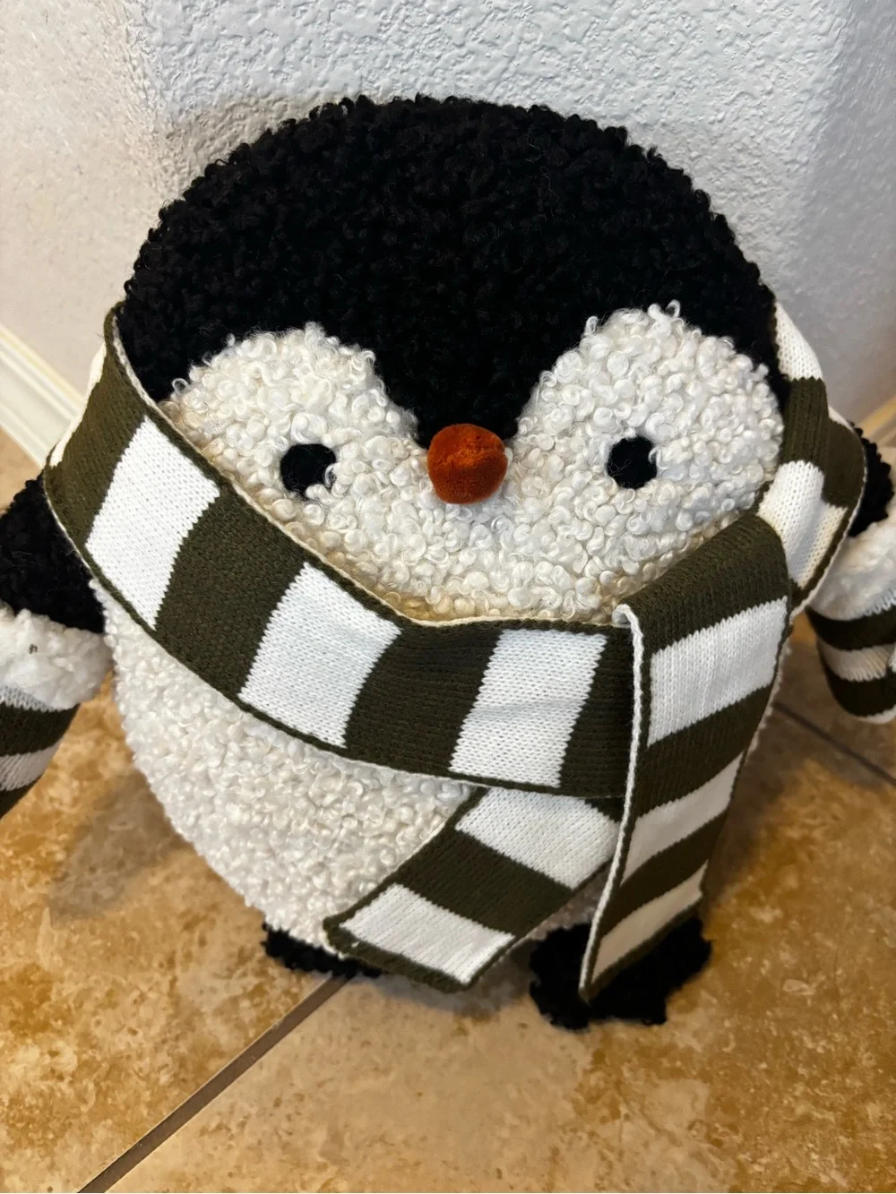Pottery Barn Black & White Arthur Penguin Pillow